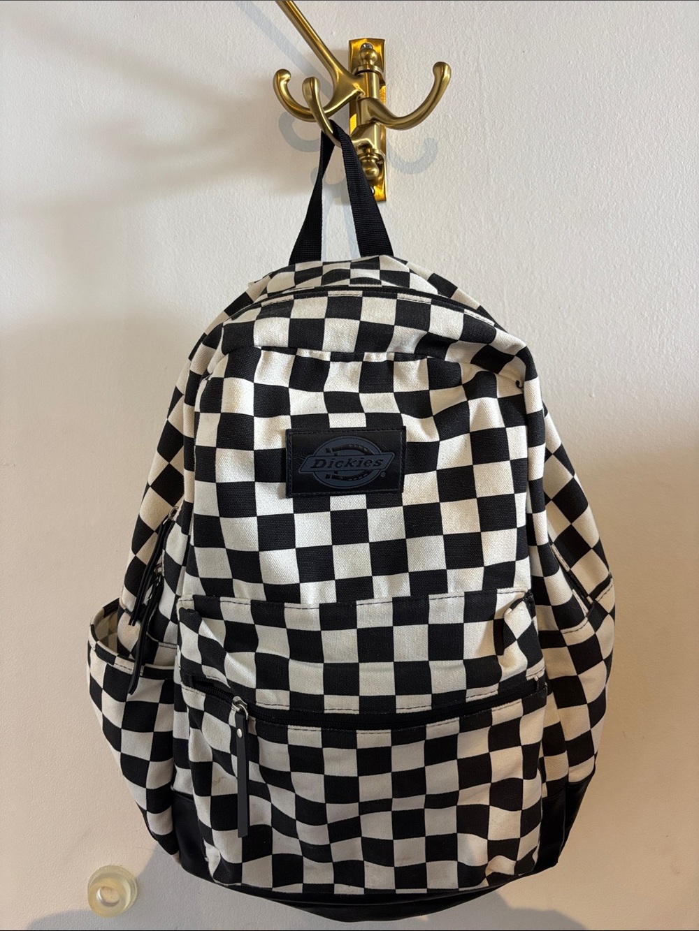 Dickies Black and White Checker Backpack